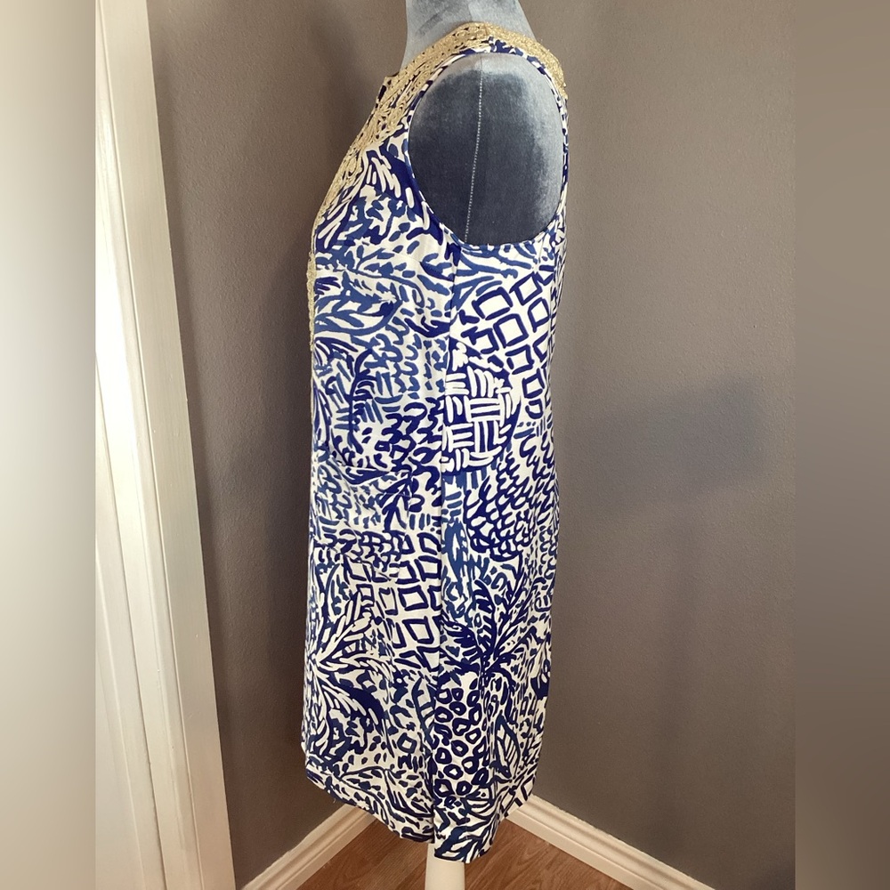 Lilly Pulitzer Carlotta Stretch Shift Indigo Home Slice Size 2 - Picture 7 of 15